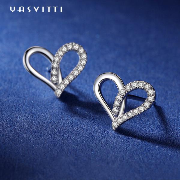 платина серег сердца 1.1g 7.7x9.5mm стерлинговая серебряная покрыла серебряные падения уха