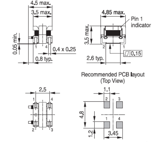 B82801A1135A125   EE4.2 трансформаторы чувства 1:125 400uH небольшие SMT настоящие