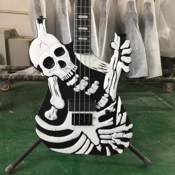 Factory George Lynch Skull Skeleton 4 Strings Electric Bass Guitar Basswood Body