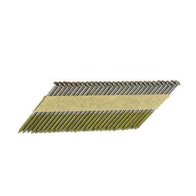 O aço brilhante da tira de papel prega a cabeça grampeada 3.1x75mm 34 graus para o Nailer do gás