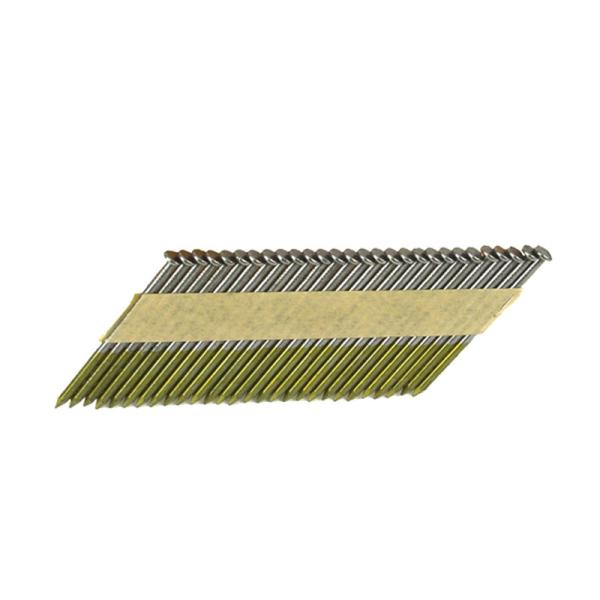 O aço brilhante da tira de papel prega a cabeça grampeada 3.1x75mm 34 graus para o Nailer do gás