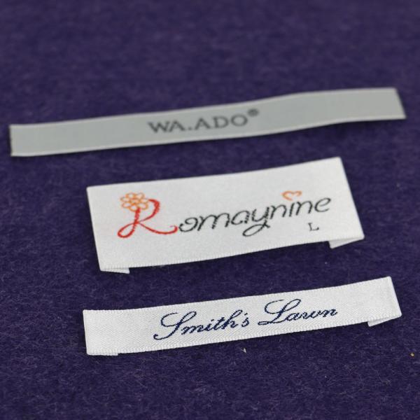 Private Name Logo Cotton Custom Clothing Labels And Tags Center Fold