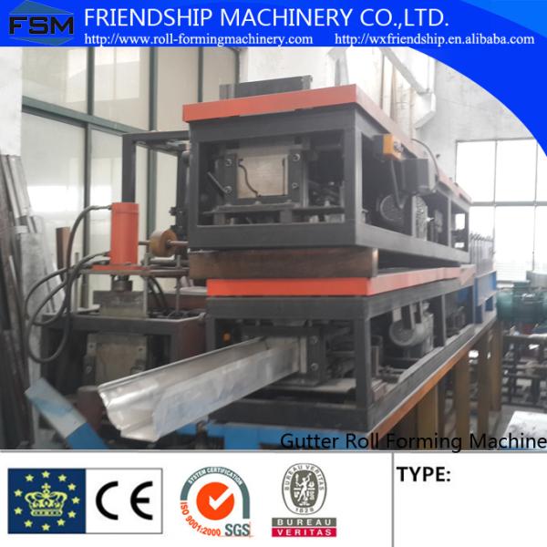 Aluminum / Color Steel Gutter Roll Forming Machine For Rain Spout / Water Pipe