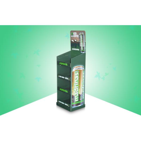 Strong 4 Shelf Cardboard Pop Displays For Coffee , Cardboard Floor Displays