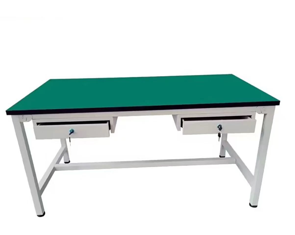 2 Tier Anti Static Workbench Heavy Duty Assembly Workbench Corrosion Proof With Drawers