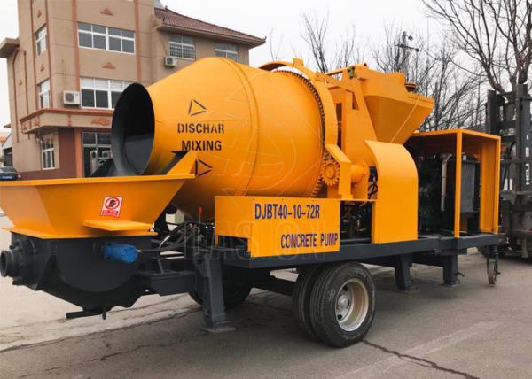 Light Weight Mobile Foam Pump , Self Loading Concrete Mixer With Pump