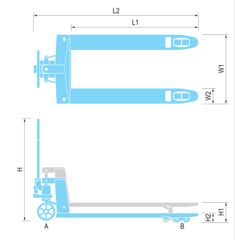 SINOLIFT NPS Handing Stainless Steel Hydraulic Pallet Truck