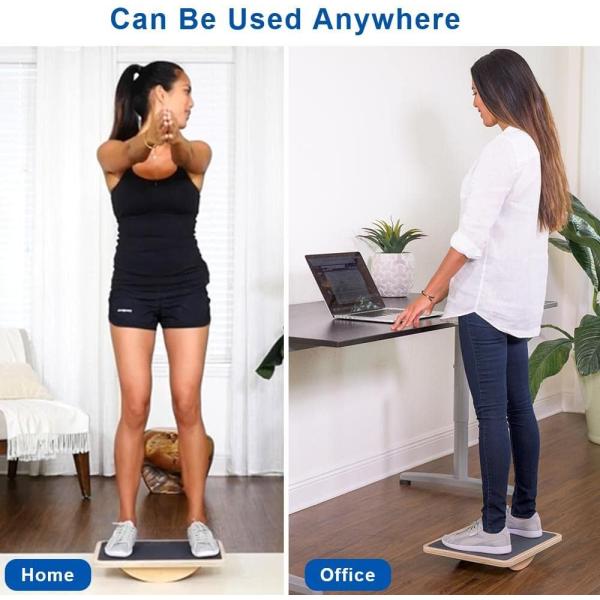 Tableau d'équilibre d'exercice en bois Wobble, Tableau d'équilibre intérieur pour la physiothérapie