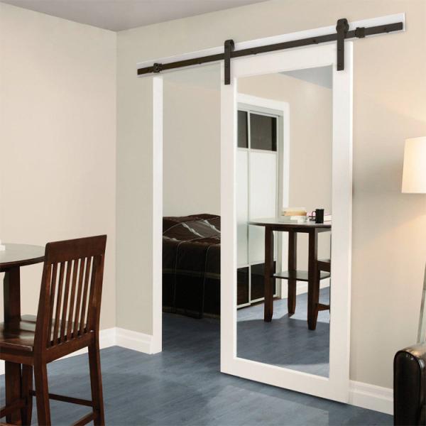 Glass Insert Internal Wooden Sliding Doors Waterproof 2.1m Height