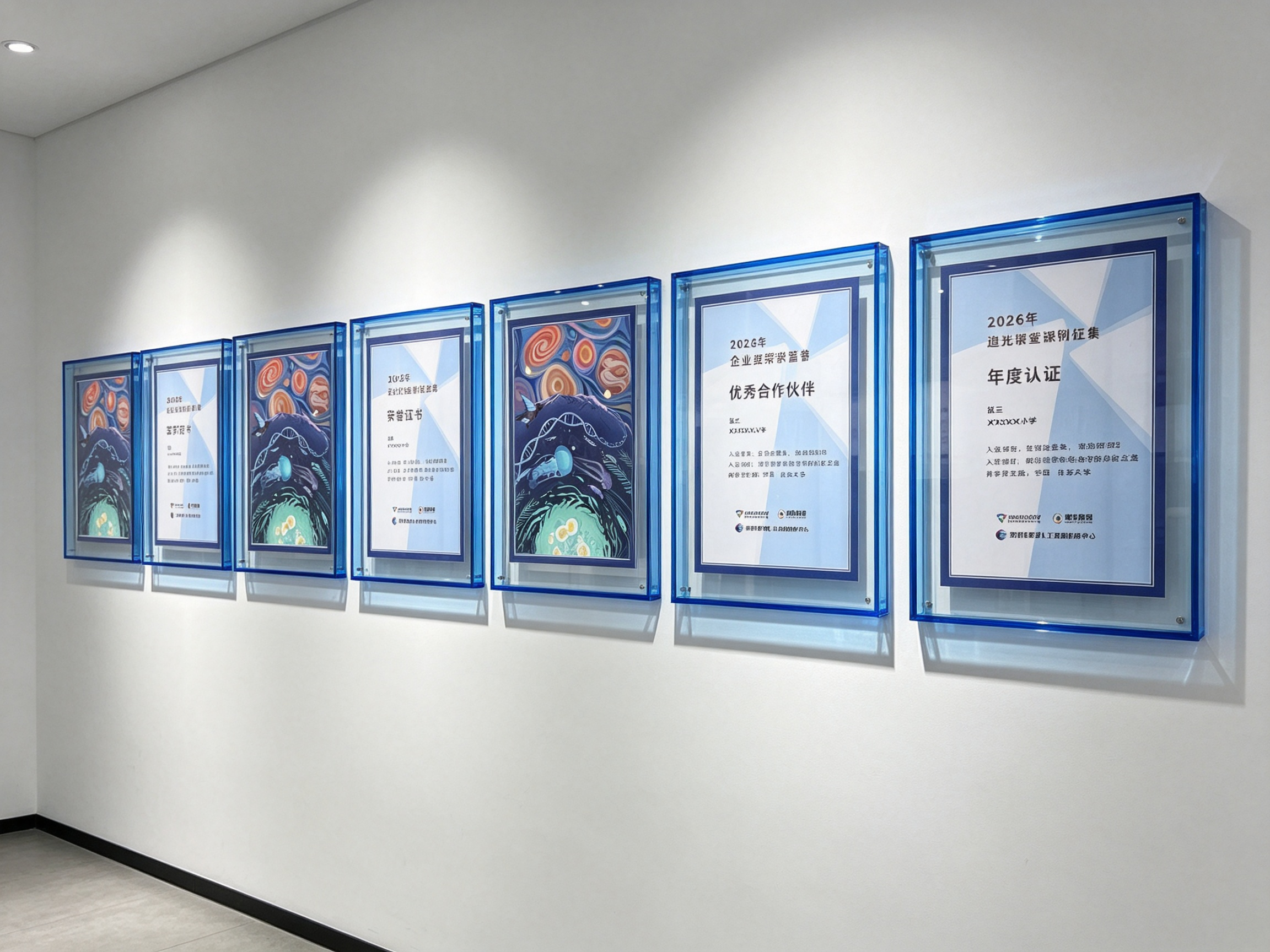 Wall Mounted Acrylic Certificate Frame, Custom Acrylic Award Frame for Corporate Honor Wall & Bulletin Board