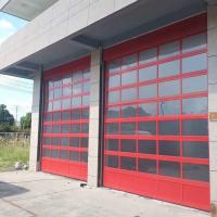 Porta seccional de alumínio de anodização anti-quebra de 40 mm Porta de garagem elétrica seccional resistente a furacões moderna