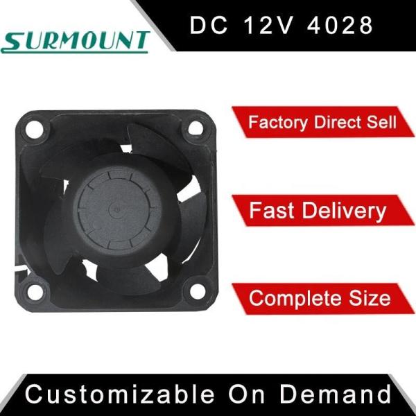 High Speed Server Axial Fan 12v 40*40*28mm Dual Ball Bearing 4 Wire