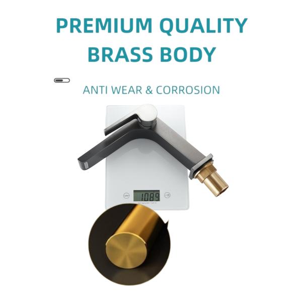 Anti Wear Waterfall Wash Basin Faucet Single Hole Basin Mixer Tap Deck Mounted