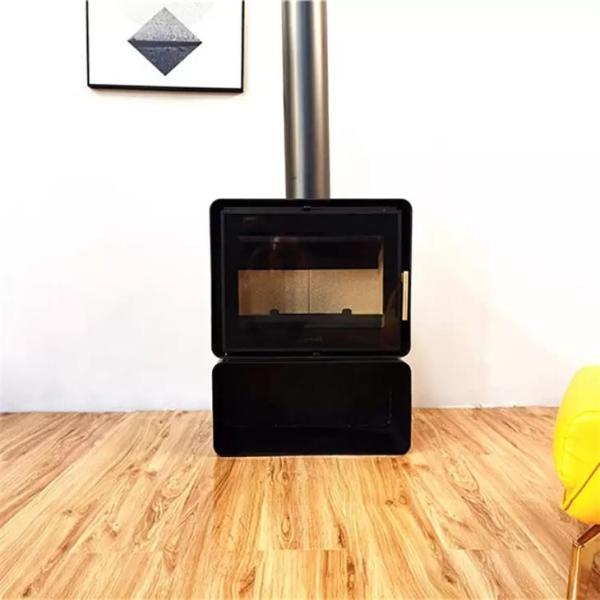 Modern European Style Indoor Freestanding Carbon Steel Wood Burning Stove
