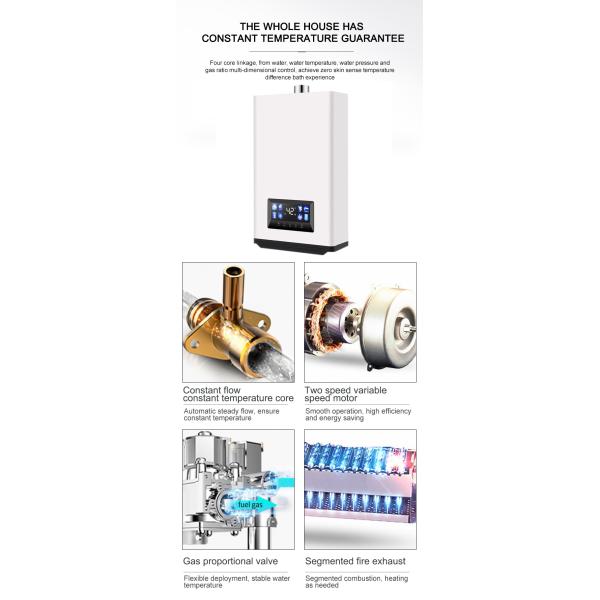 Instantaneous 2800Pa LPG Gas Water Heater Boiler Household 16L