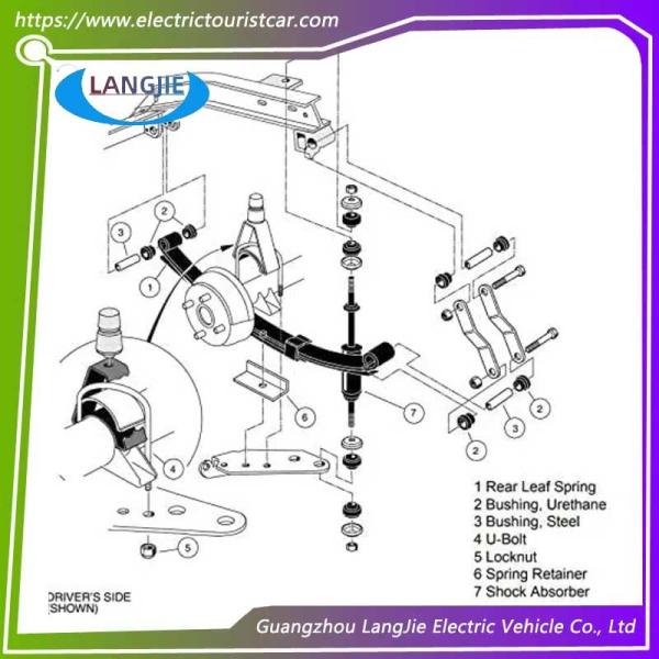 Club Car Rear Heavy-Duty 4-Blade Spring Kit For Golf Carts