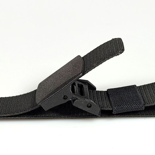 DANSKY Custom Logo Fabric Belt with Heat Cut Tail Plate Flip Buckle Elastic Stretchy Nylon Webbing Belt