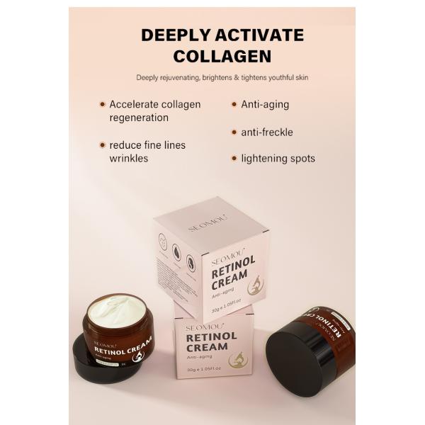 Private Label Anti-Aging Remove Wrinkle Firming Lifting Whitening Face Cream Brightening Moisturizing Retinol Cream