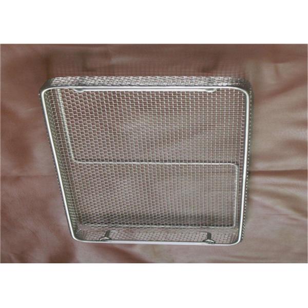 Perforated  Stainless Steel Wire Mesh Baskets For Medical Sterilization 50 - 120mm Width