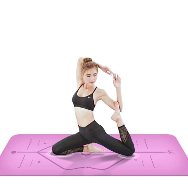 Non Slip Fitness Yoga Mat / TPE Yoga Mat Pilates Gym Exercise Sport Living Room Pads