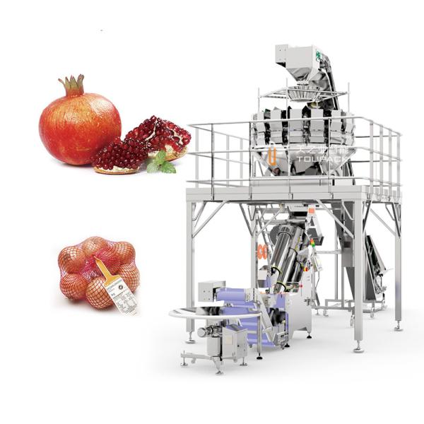 Continuous Mesh Bag Packaging Machine Automatic Fast Packaging Corn Seafood Bacon Onion Mesh Bag Sealing Machine