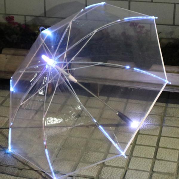 Custom Led Light Children ' S See Through Umbrellas For Kids With Dome Shaped