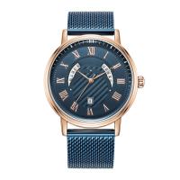 Reloj de movimiento de cuarzo ultrafino de esfera grande de 44 mm con hueco único de calendario