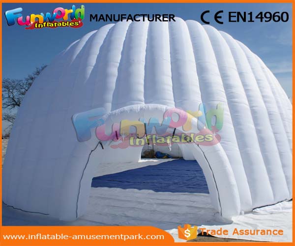 Большой нейлон покрытый ПВК или брезент ПВК шатра иглу шатер купола раздувного раздувной для на открытом воздухе