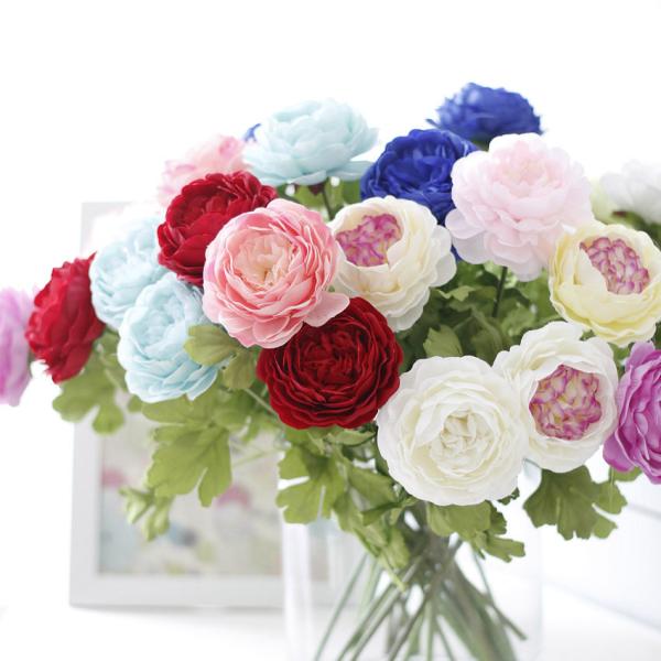 Pionnière simulée, fleur fausse, lotus, pionnière océanique, fleur de soie à tête unique, fleur artificielle de mariage