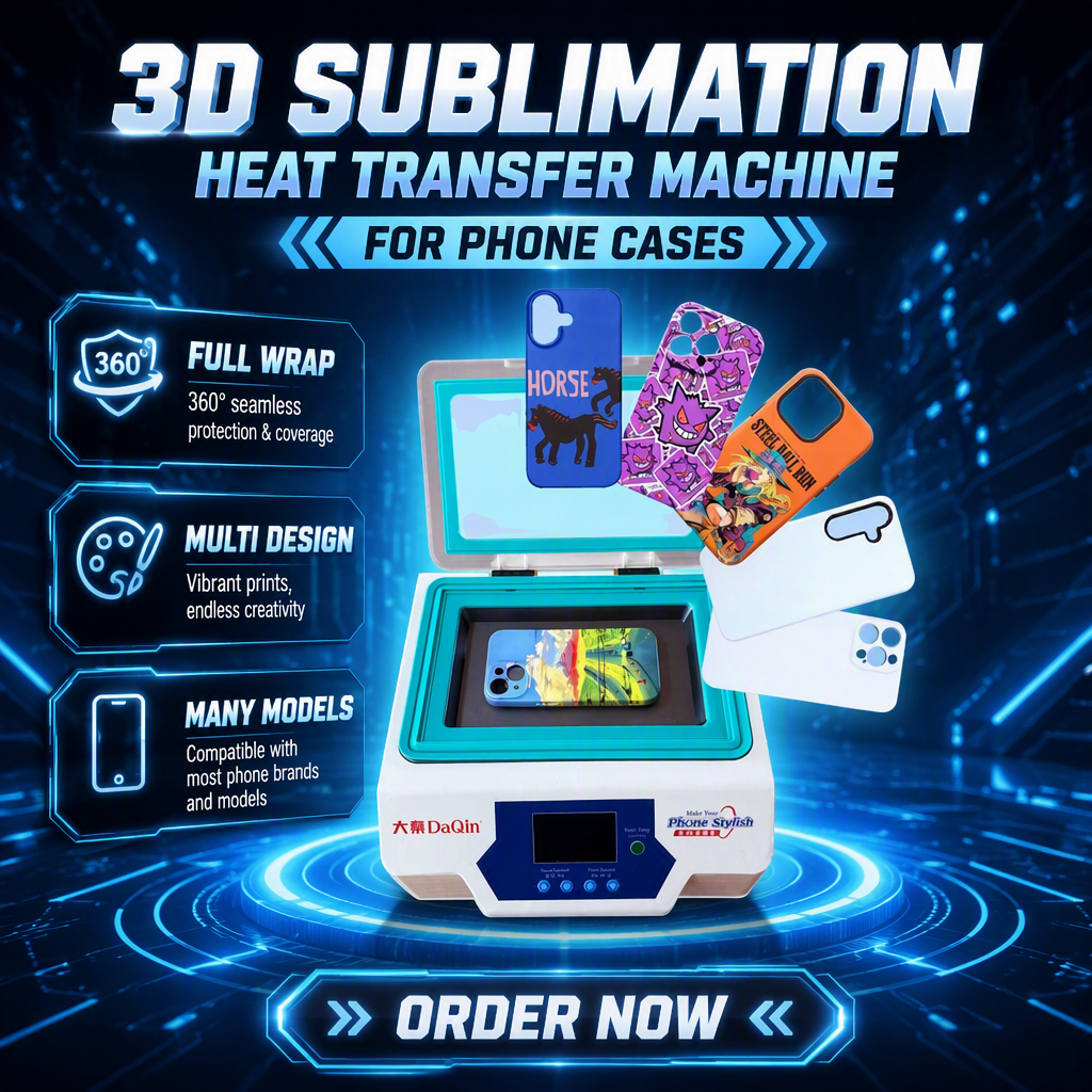 Multi-Color 3D Sublimation Printing Machine with 360° Vacuum Full-Wrap Technology and 110-240V AC Wide Voltage