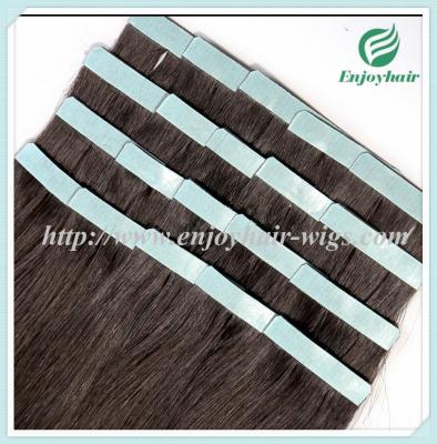 Tape Hair extension 16-28L,100s/pack 1B# color Straight malaysian virgin hair