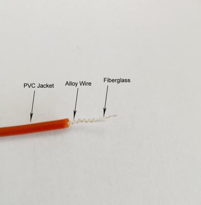 Fio de resistência isolado fibra de vidro do PVC para a roupa morna do aquecimento bonde