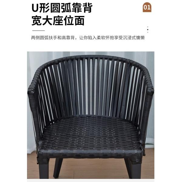 Outdoor Patio Furniture Set Waterproof UV-Resistant Rattan Dining Table and Chairs for Garden Terrace Courtyard and Open-Air Leisure