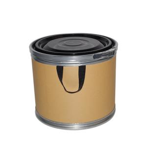 20L Fiber Drum With Black Plastic Lid & Plywood Base | Export From Shanghai Port