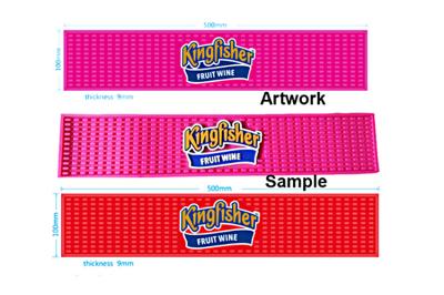 Colorful Printing Rubber Bar Spill Mats Innovation Type For Beer Companies