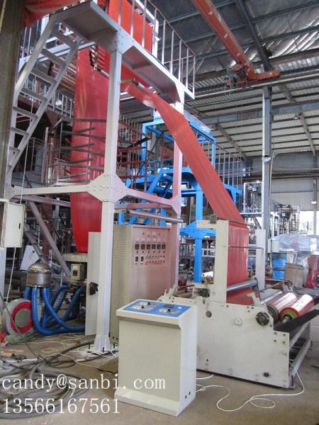 800mm PE Film Blowing Machine Double Winder For Packing Some Bottles
