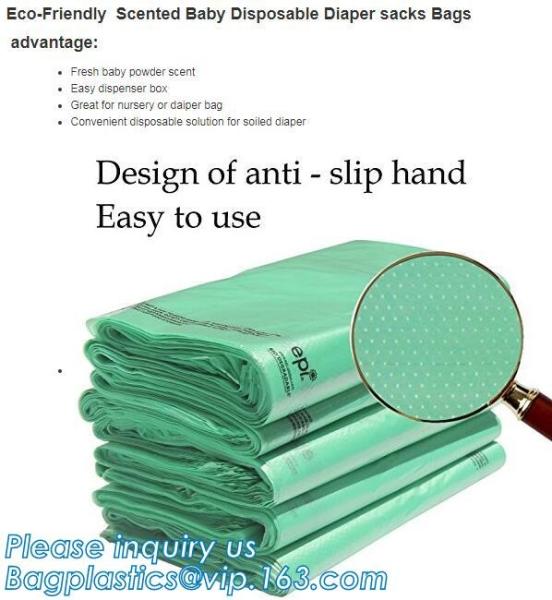 Nappy Sacks Baby Diaper Bags Scented Baby Nappy Sacks  With Tie Hand