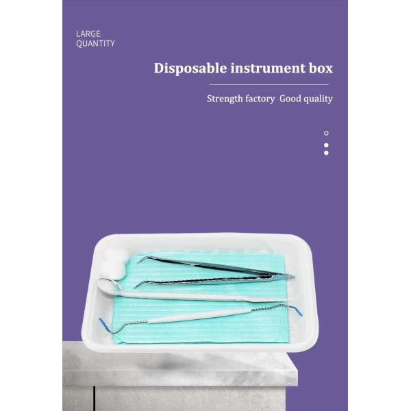 Disposable dental instrument kit with mirror/tweezer/probe/bib//tray good price dental examination kit