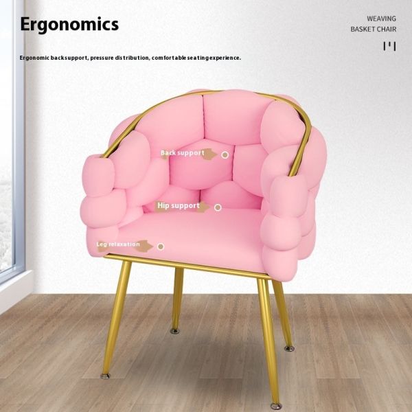 Modern Minimalist Style Single Dressing Lounge Chair for Living Room and Bedroom Accent Furniture Sofa