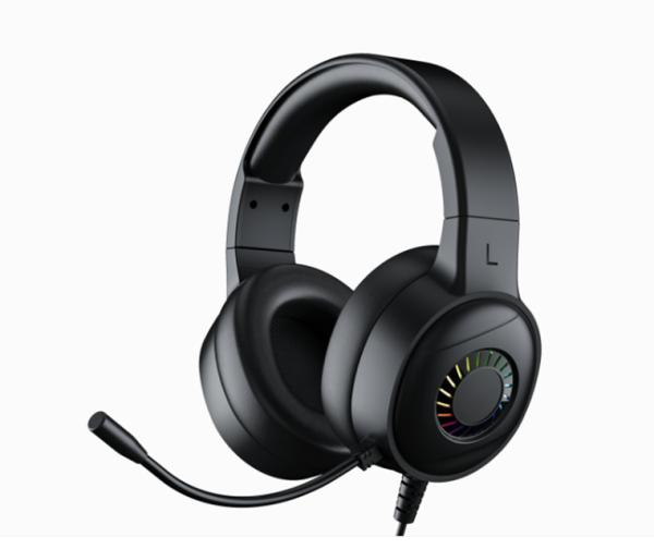 40mm Wired Gaming Headset with Fixed Rainbow LED & Long Mic