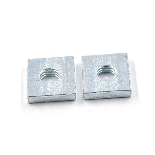 Custom-made Galvanized Square Mild Steel Nuts M6 carbon steel nuts