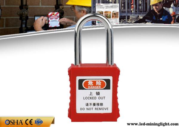 38mm Steel Professional Safety Lockout Padlocks For Danger Warning