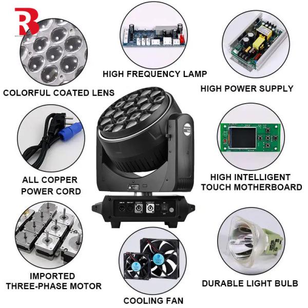 850W DMX512 Outdoor LED Moving Head Stage Light RGBW 4in1