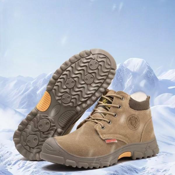 Winter Insulated Steel Toe Work Shoes Anti Slip Wear Resistant Safety Footwear