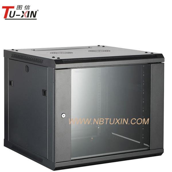 19 Inch telecommunications wall mounted single section 4u,6u 9u Network Cabinet with lock