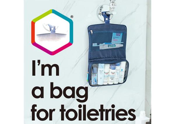 Stylish Hanging Travel Organizer Bag Top Webbing Hook Design For Bathroom
