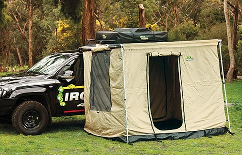 Canvas Camping Tent with Side Awning Four-Season and Breathable Fabric