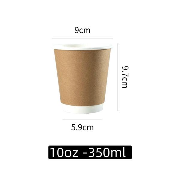 OEM Flexographic Printing Double Wall Disposable Paper Coffee Cup with Custom Design