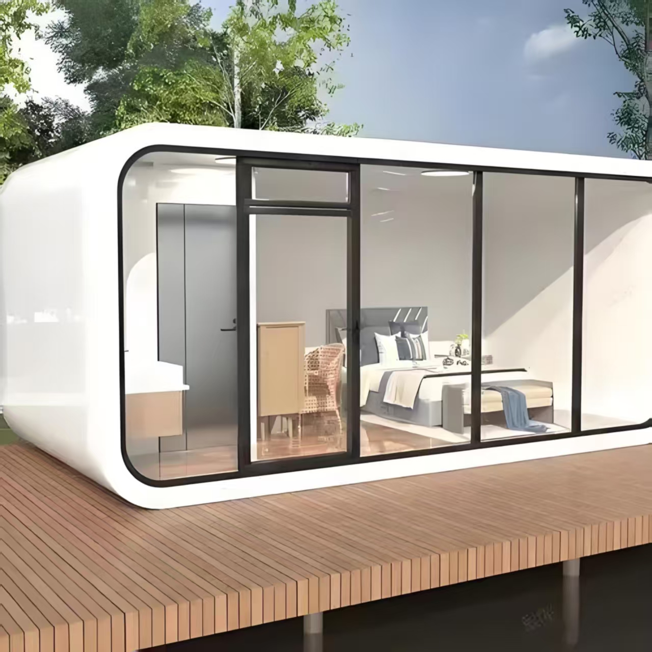 Steel Structure Sleeping Pod Cabin Bedroom  Vessel House for Villa or Capsule Hotel Made From Sandwich Panel Material