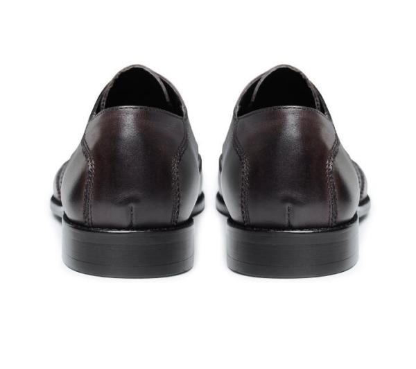 Anti - Slip Italy Handmade Oxford Shoes , Full Grain Leather Mens Brown Formal Shoes